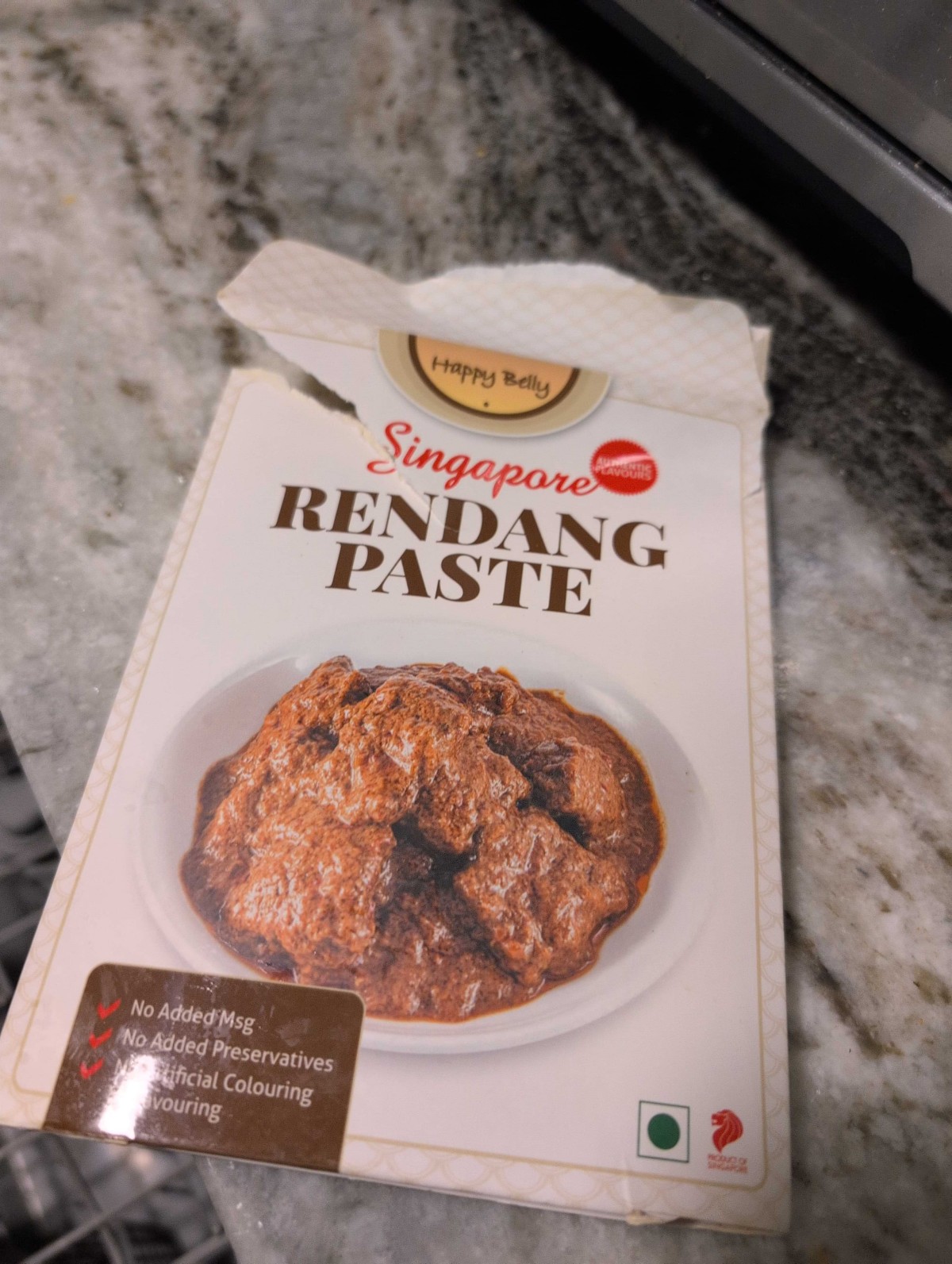 The rendang paste I used is a sachet called 'Singapore rendang paste'